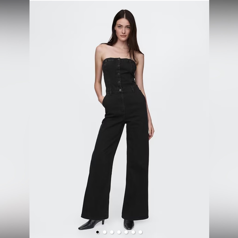NWT Strapless Denim Jumpsuit